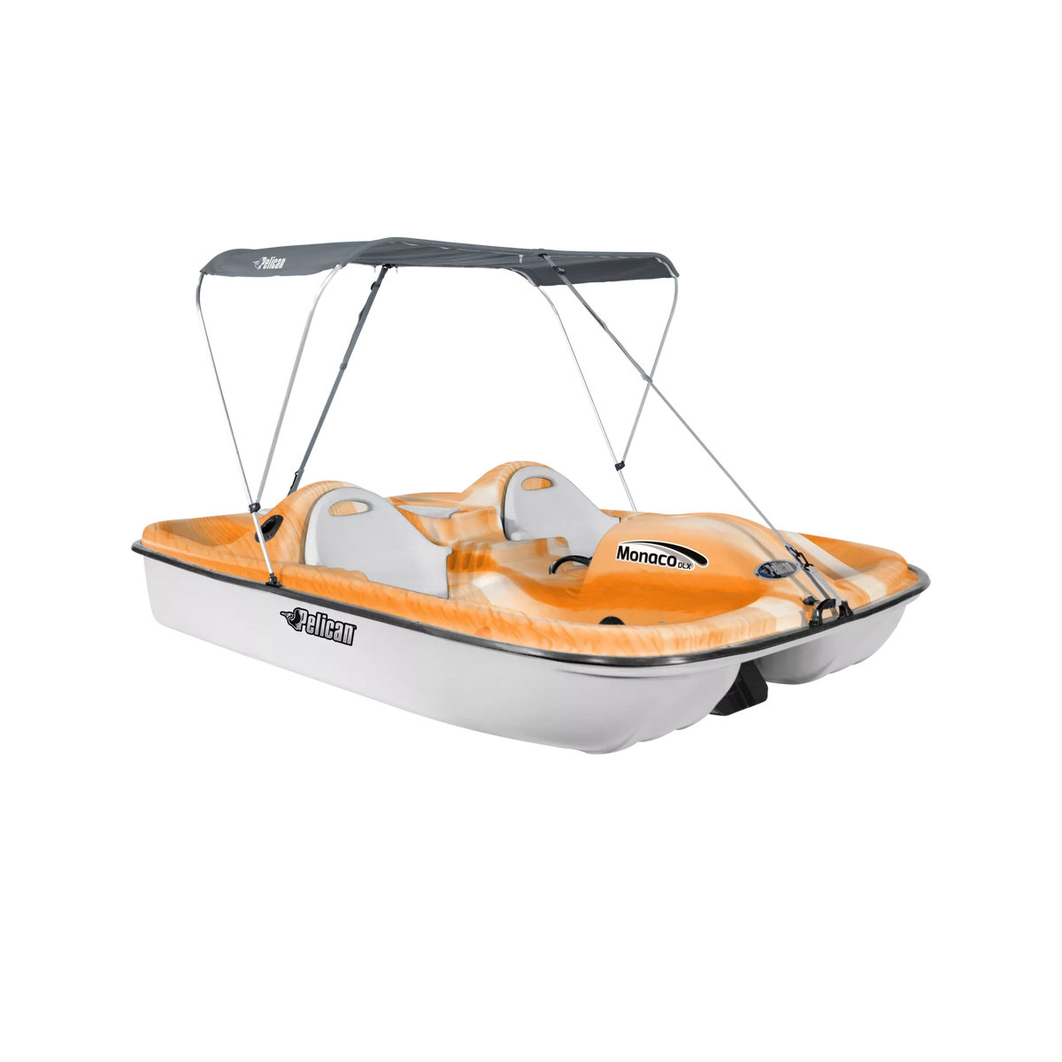 PELICAN Monaco DLX Angler Pedal Boat, Fade Orange/White